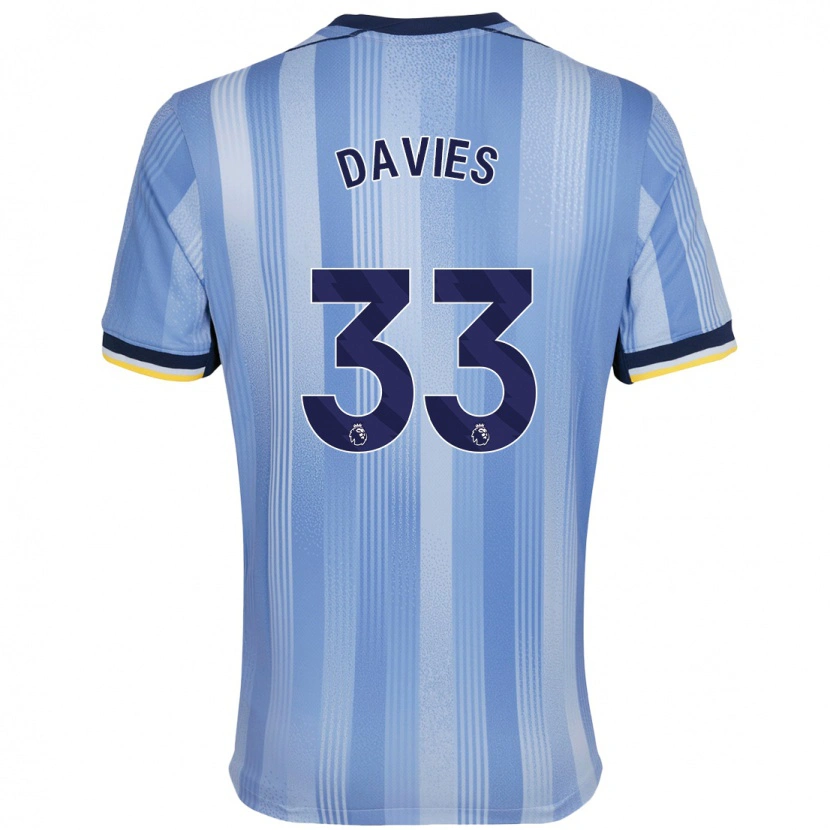 Danxen Barn Ben Davies #33 Ljusblå Bortatröja Matchtröjor 2024/25 Tröjor T-Tröja