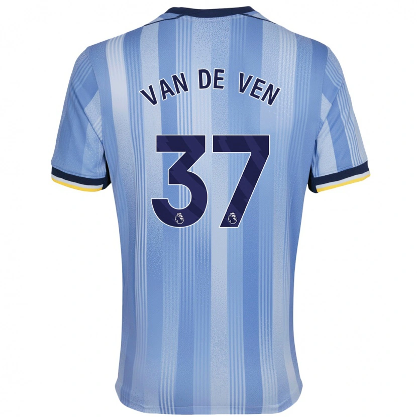 Danxen Barn Micky Van De Ven #37 Ljusblå Bortatröja Matchtröjor 2024/25 Tröjor T-Tröja