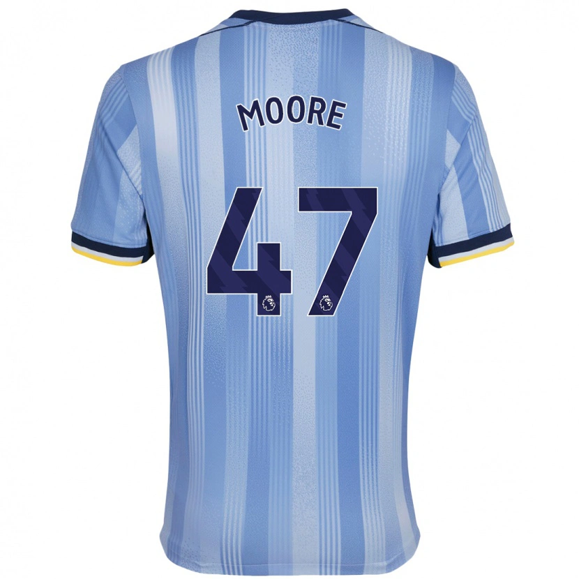 Danxen Barn Mikey Moore #47 Ljusblå Bortatröja Matchtröjor 2024/25 Tröjor T-Tröja