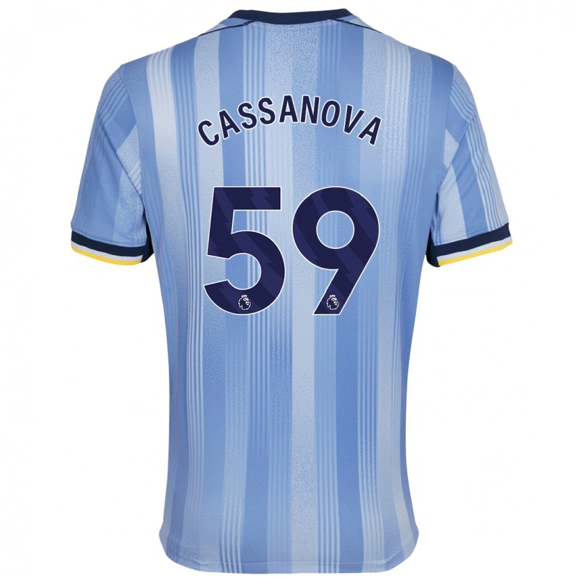 Danxen Barn Dante Cassanova #59 Ljusblå Bortatröja Matchtröjor 2024/25 Tröjor T-Tröja