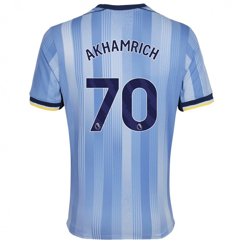 Danxen Barn Yusuf Akhamrich #70 Ljusblå Bortatröja Matchtröjor 2024/25 Tröjor T-Tröja