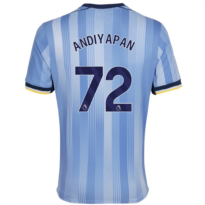 Danxen Barn William Andiyapan #72 Ljusblå Bortatröja Matchtröjor 2024/25 Tröjor T-Tröja