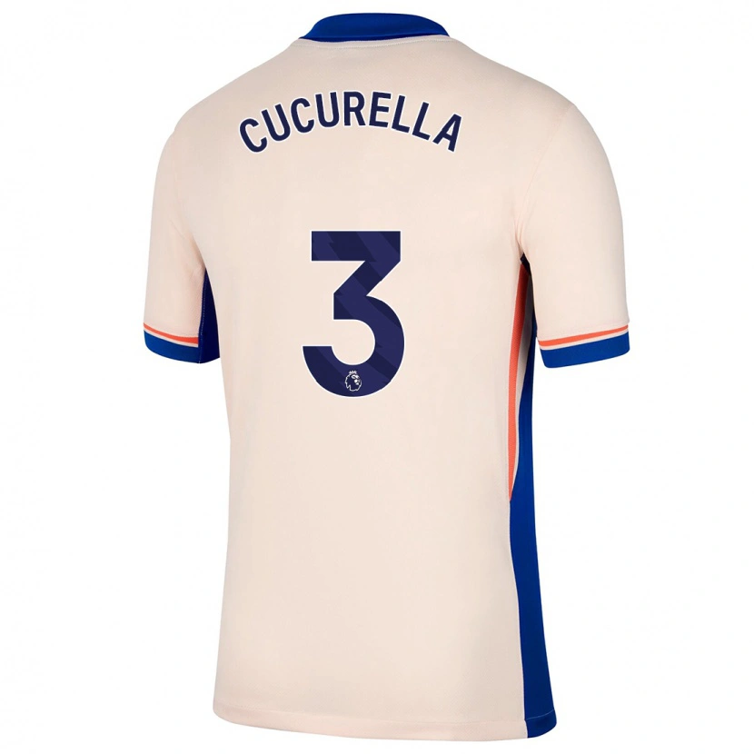 Danxen Barn Marc Cucurella #3 Ljus Beige Bortatröja Matchtröjor 2024/25 Tröjor T-Tröja