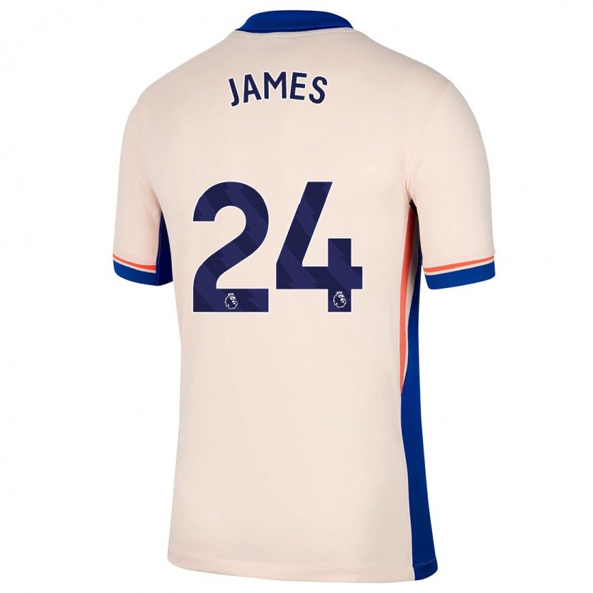 Danxen Barn Reece James #24 Ljus Beige Bortatröja Matchtröjor 2024/25 Tröjor T-Tröja