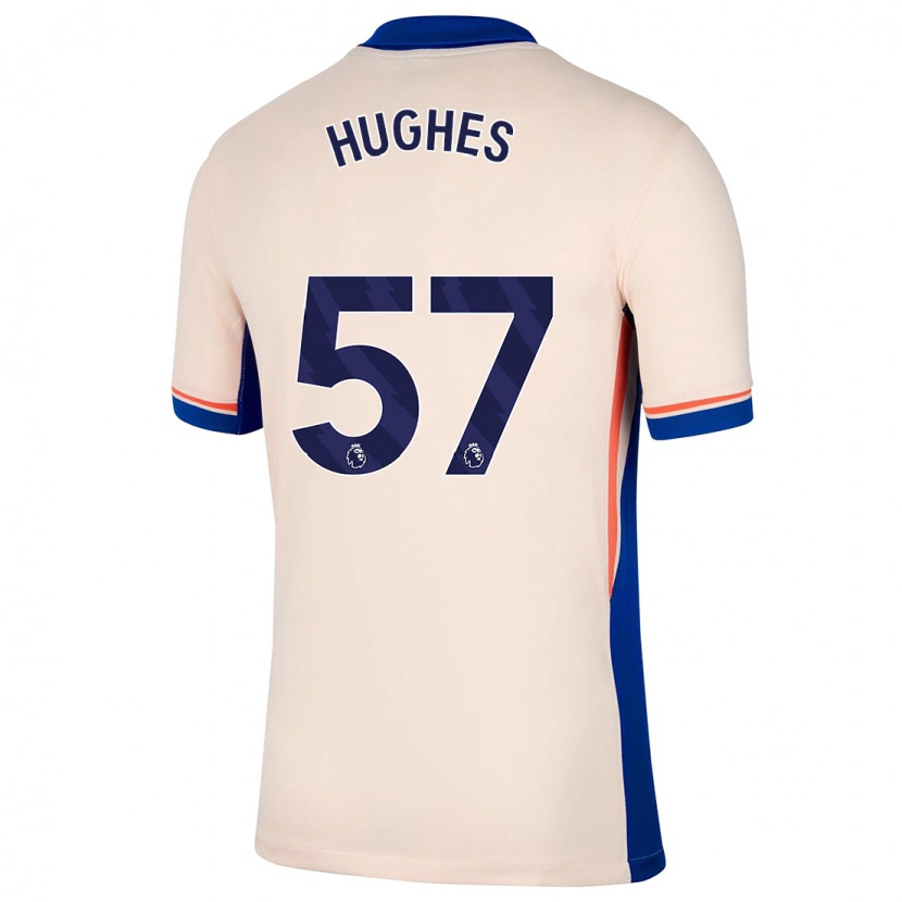 Danxen Barn Brodi Hughes #57 Ljus Beige Bortatröja Matchtröjor 2024/25 Tröjor T-Tröja