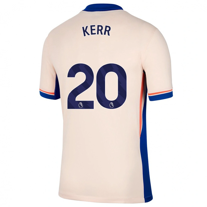 Danxen Barn Sam Kerr #20 Ljus Beige Bortatröja Matchtröjor 2024/25 Tröjor T-Tröja