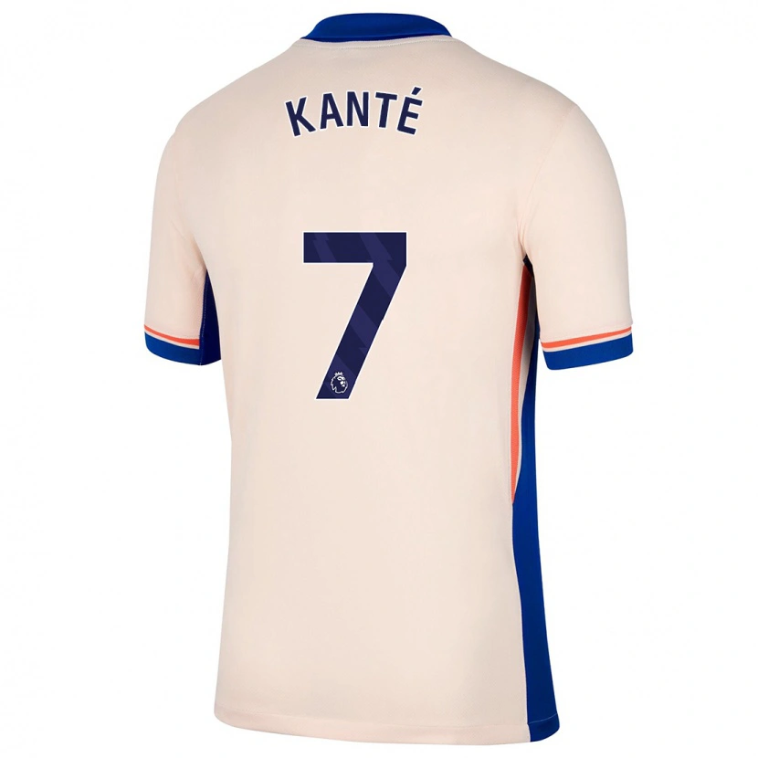Danxen Barn N'golo Kante #7 Ljus Beige Bortatröja Matchtröjor 2024/25 Tröjor T-Tröja