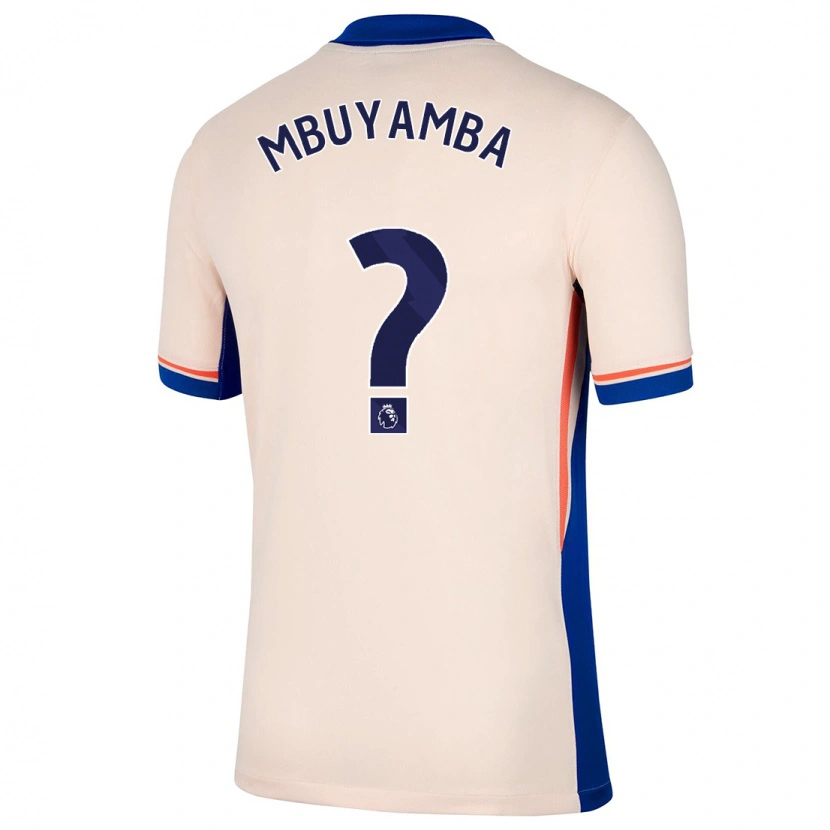 Danxen Barn Xavier Mbuyamba #0 Ljus Beige Bortatröja Matchtröjor 2024/25 Tröjor T-Tröja