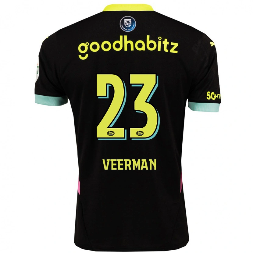 Danxen Barn Joey Veerman #23 Svart Gul Bortatröja Matchtröjor 2024/25 Tröjor T-Tröja