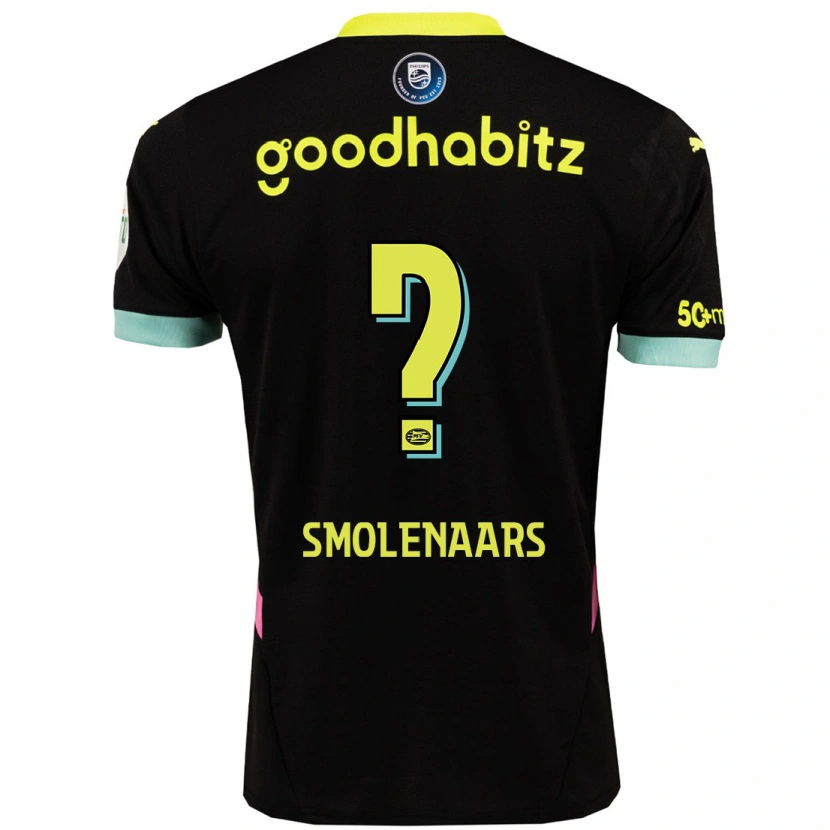Danxen Barn Tijn Smolenaars #0 Svart Gul Bortatröja Matchtröjor 2024/25 Tröjor T-Tröja