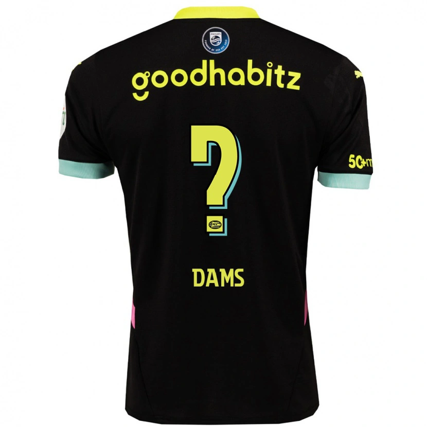Danxen Barn Matteo Dams #0 Svart Gul Bortatröja Matchtröjor 2024/25 Tröjor T-Tröja