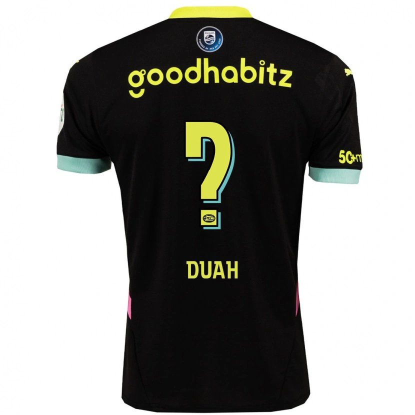 Danxen Barn King Duah #0 Svart Gul Bortatröja Matchtröjor 2024/25 Tröjor T-Tröja