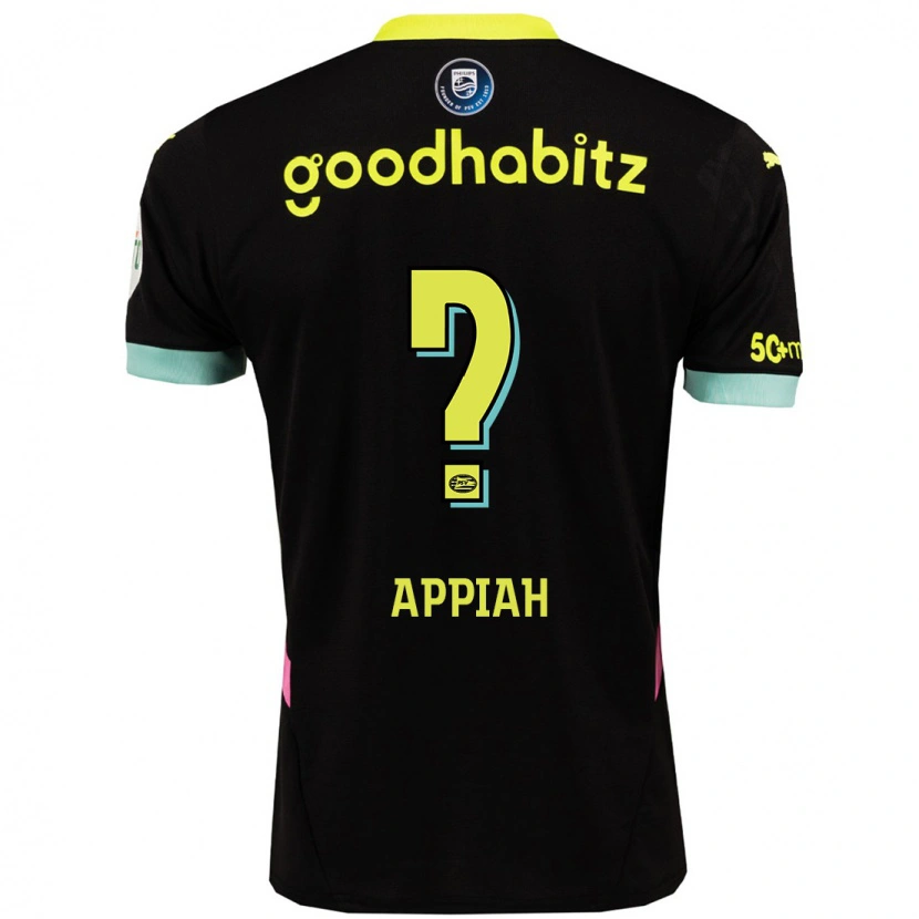 Danxen Barn Obama Appiah #0 Svart Gul Bortatröja Matchtröjor 2024/25 Tröjor T-Tröja