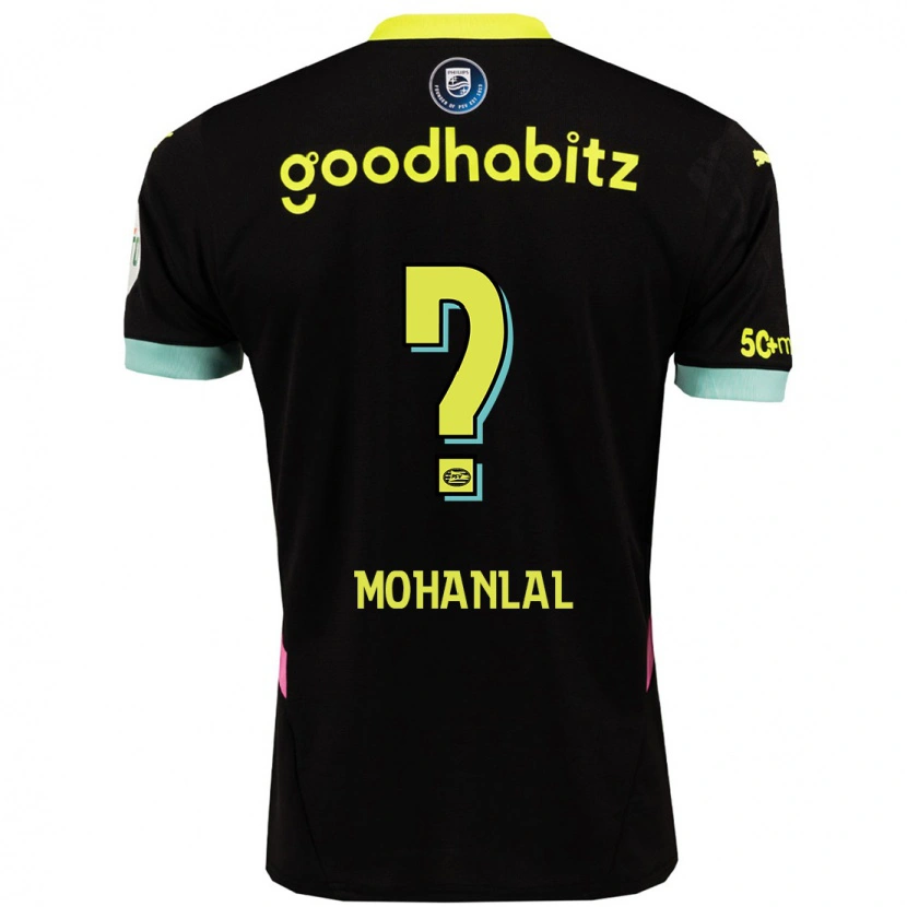 Danxen Barn Pawan Mohanlal #0 Svart Gul Bortatröja Matchtröjor 2024/25 Tröjor T-Tröja
