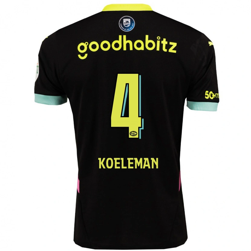 Danxen Barn Senna Koeleman #4 Svart Gul Bortatröja Matchtröjor 2024/25 Tröjor T-Tröja