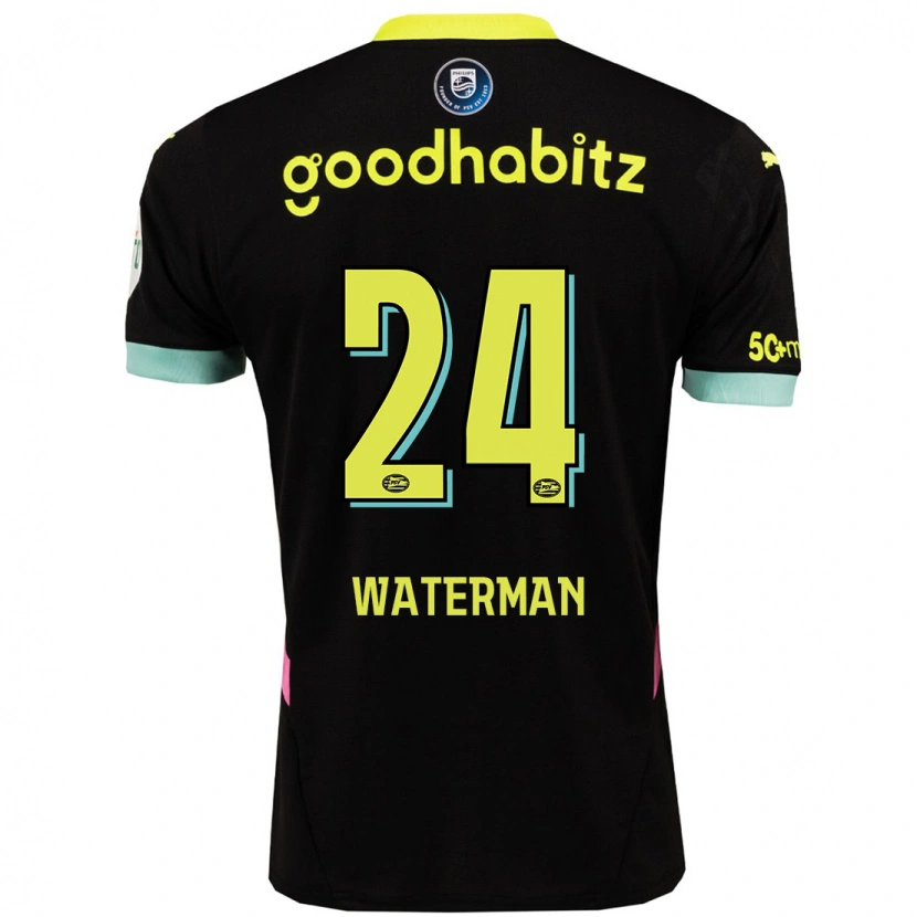 Danxen Barn Boy Waterman #24 Svart Gul Bortatröja Matchtröjor 2024/25 Tröjor T-Tröja