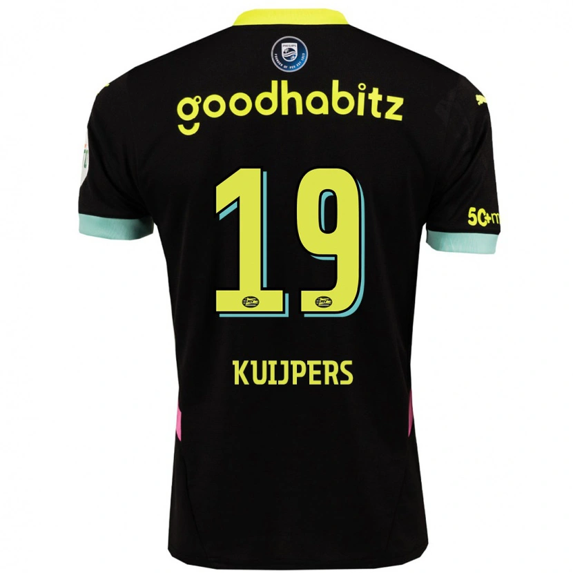 Danxen Barn Jeslynn Kuijpers #19 Svart Gul Bortatröja Matchtröjor 2024/25 Tröjor T-Tröja