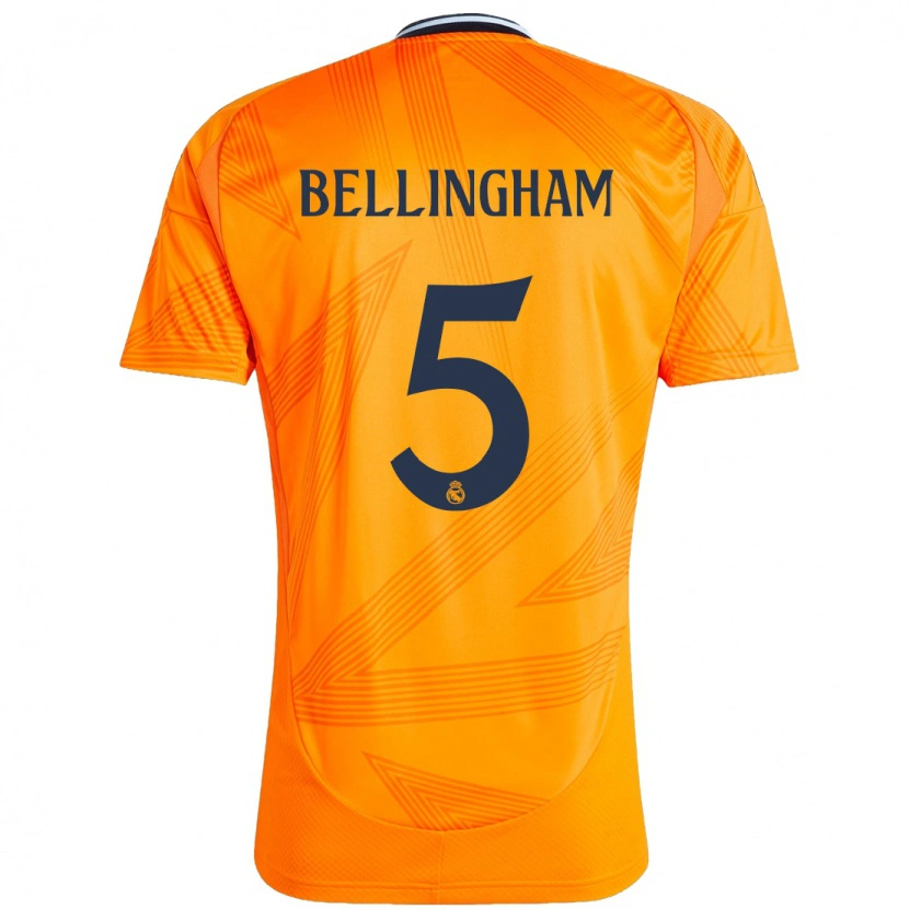 Danxen Barn Jude Bellingham #5 Orange Bortatröja Matchtröjor 2024/25 Tröjor T-Tröja