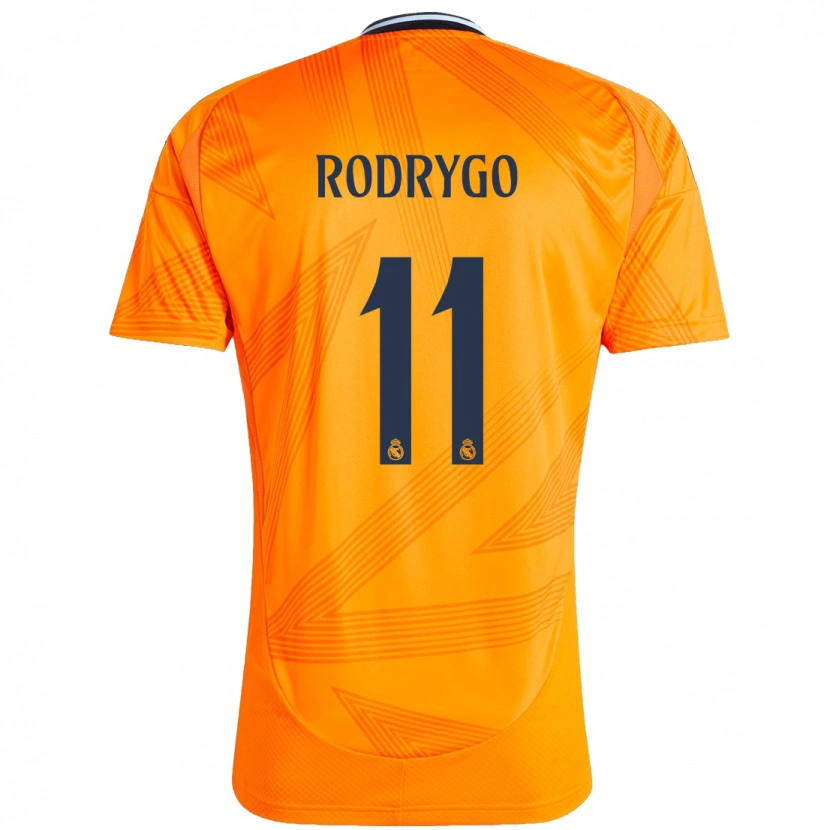 Danxen Barn Rodrygo #11 Orange Bortatröja Matchtröjor 2024/25 Tröjor T-Tröja