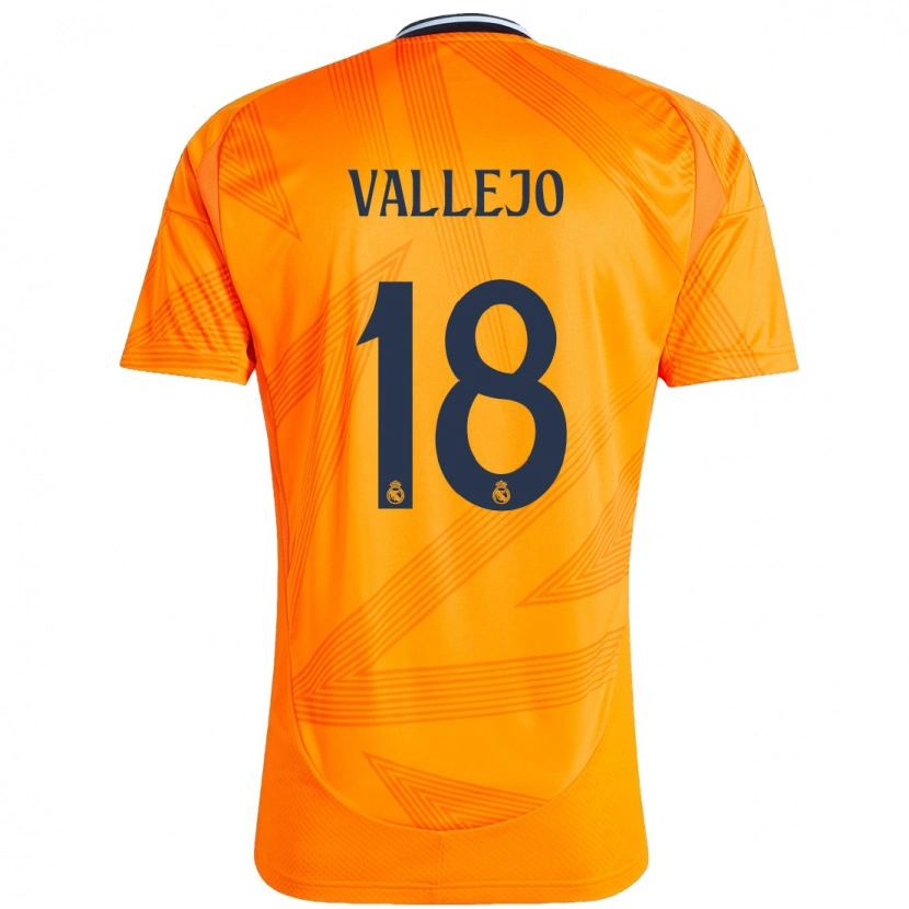 Danxen Barn Jesús Vallejo #18 Orange Bortatröja Matchtröjor 2024/25 Tröjor T-Tröja