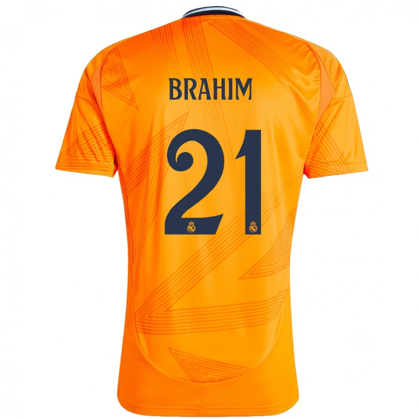 Danxen Barn Brahim Díaz #21 Orange Bortatröja Matchtröjor 2024/25 Tröjor T-Tröja