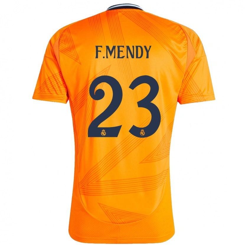 Danxen Barn Ferland Mendy #23 Orange Bortatröja Matchtröjor 2024/25 Tröjor T-Tröja