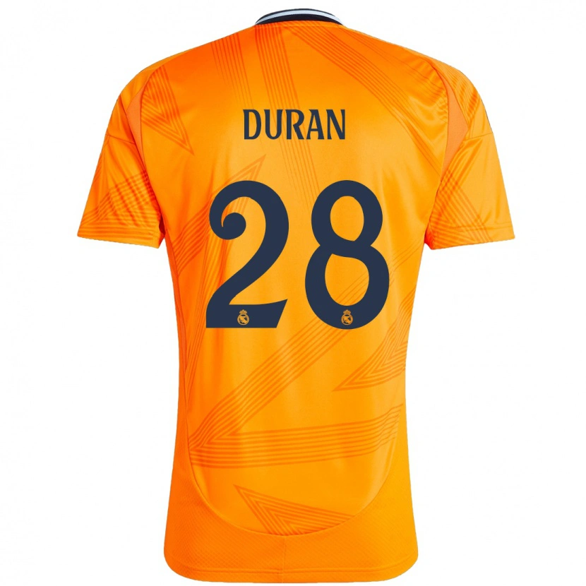 Danxen Barn Pol Duran #28 Orange Bortatröja Matchtröjor 2024/25 Tröjor T-Tröja