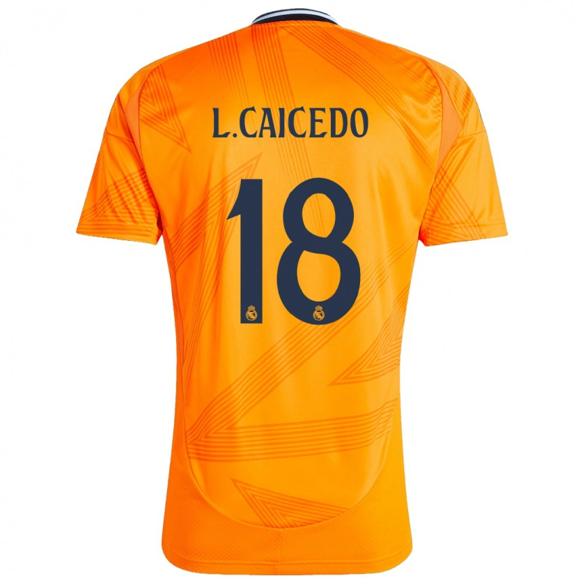 Danxen Barn Linda Caicedo #18 Orange Bortatröja Matchtröjor 2024/25 Tröjor T-Tröja
