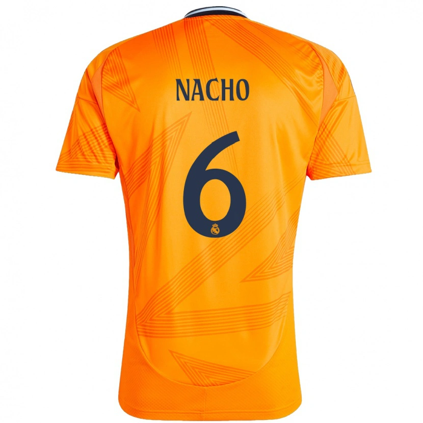 Danxen Barn Nacho Fernández #6 Orange Bortatröja Matchtröjor 2024/25 Tröjor T-Tröja