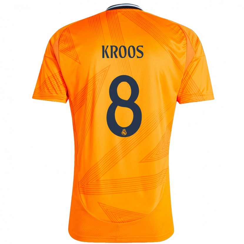 Danxen Barn Toni Kroos #8 Orange Bortatröja Matchtröjor 2024/25 Tröjor T-Tröja
