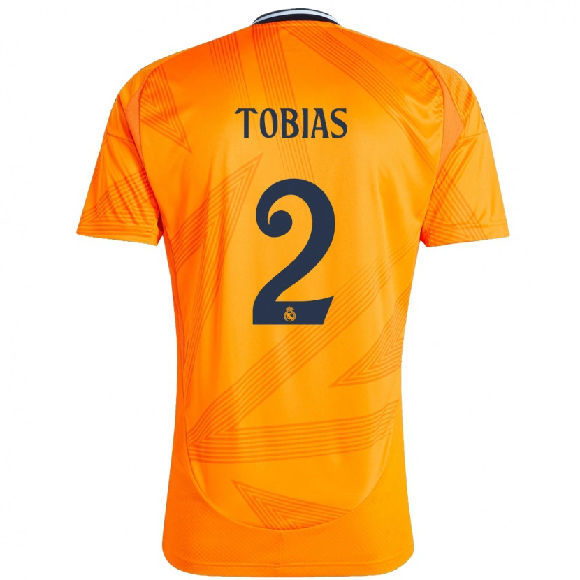 Danxen Barn Vinícius Tobias #2 Orange Bortatröja Matchtröjor 2024/25 Tröjor T-Tröja