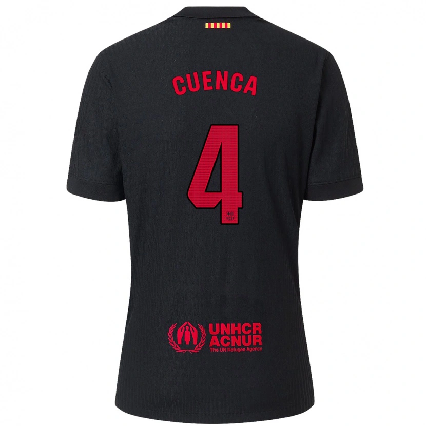 Danxen Barn Andrés Cuenca #4 Svart Röd Bortatröja Matchtröjor 2024/25 Tröjor T-Tröja