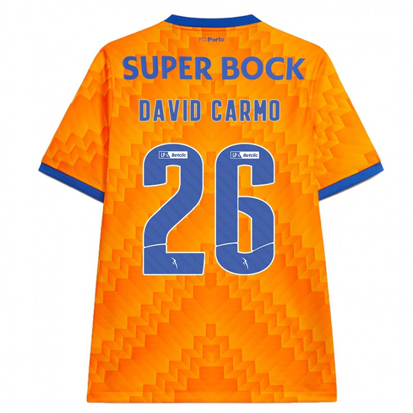 Danxen Barn David Carmo #26 Orange Bortatröja Matchtröjor 2024/25 Tröjor T-Tröja