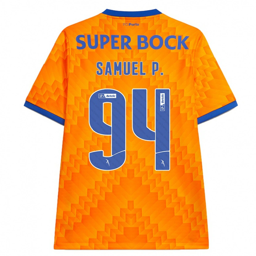 Danxen Barn Samuel Portugal #94 Orange Bortatröja Matchtröjor 2024/25 Tröjor T-Tröja