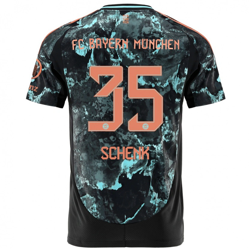 Danxen Barn Johannes Schenk #35 Svart Bortatröja Matchtröjor 2024/25 Tröjor T-Tröja