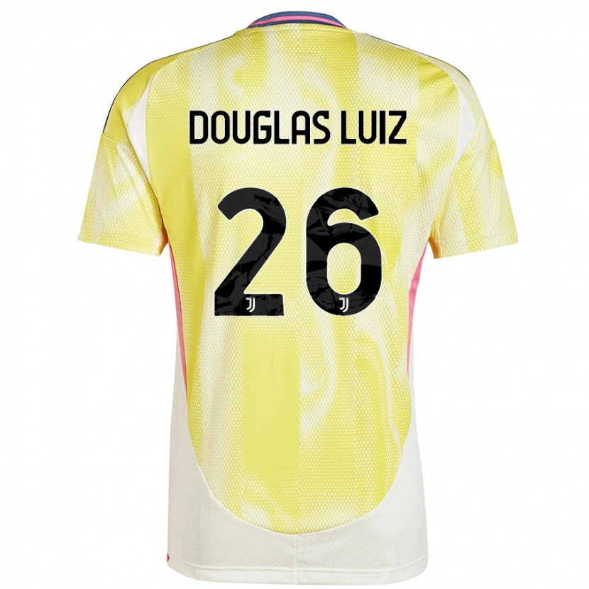 Danxen Barn Douglas Luiz #26 Solgul Bortatröja Matchtröjor 2024/25 Tröjor T-Tröja