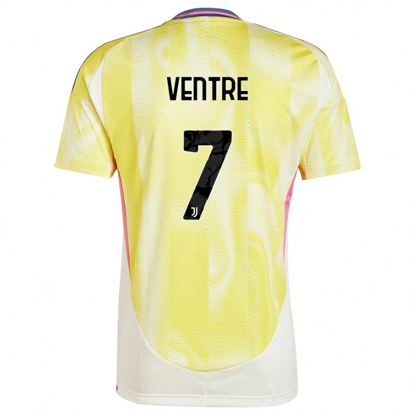 Danxen Barn Alessandro Ventre #7 Solgul Bortatröja Matchtröjor 2024/25 Tröjor T-Tröja