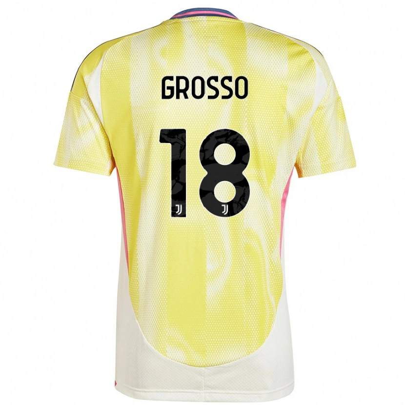 Danxen Barn Filippo Grosso #18 Solgul Bortatröja Matchtröjor 2024/25 Tröjor T-Tröja