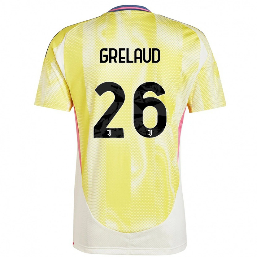 Danxen Barn Josue Grelaud #26 Solgul Bortatröja Matchtröjor 2024/25 Tröjor T-Tröja