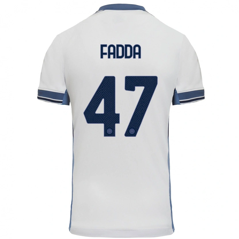 Danxen Barn Paola Fadda #47 Vit Grå Bortatröja Matchtröjor 2024/25 Tröjor T-Tröja