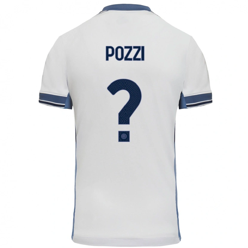 Danxen Barn Andrea Pozzi #0 Vit Grå Bortatröja Matchtröjor 2024/25 Tröjor T-Tröja