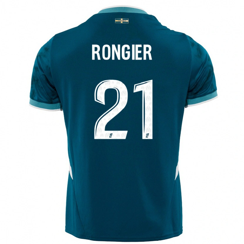 Danxen Barn Valentin Rongier #21 Turkosblå Bortatröja Matchtröjor 2024/25 Tröjor T-Tröja
