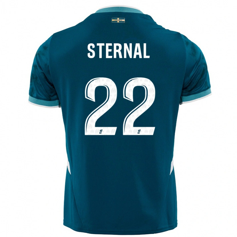 Danxen Barn Enzo Sternal #22 Turkosblå Bortatröja Matchtröjor 2024/25 Tröjor T-Tröja