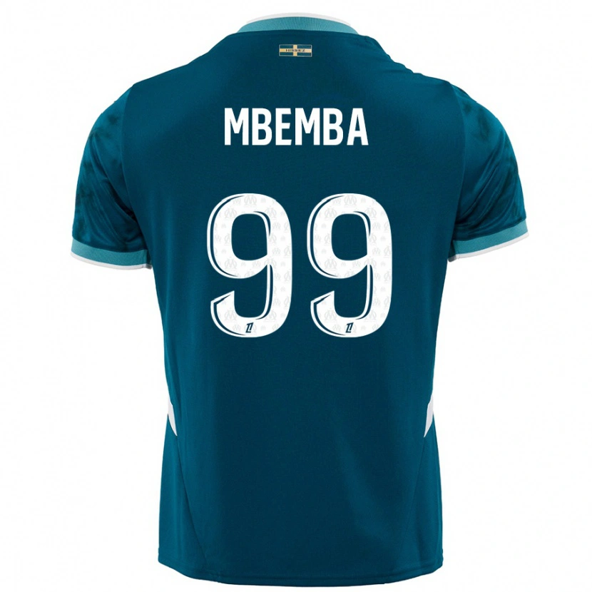 Danxen Barn Chancel Mbemba #99 Turkosblå Bortatröja Matchtröjor 2024/25 Tröjor T-Tröja