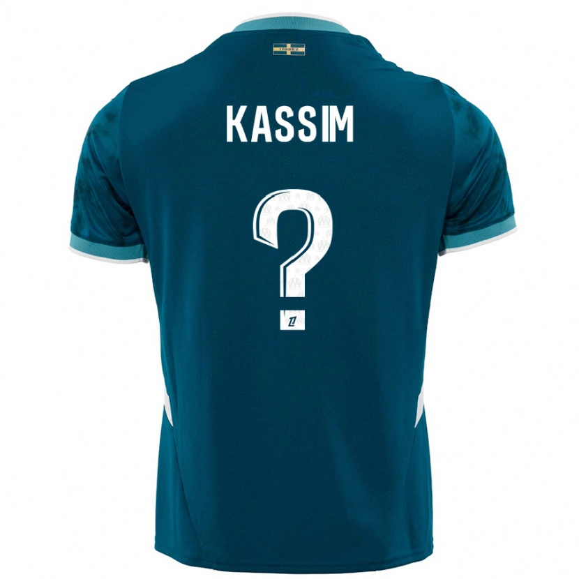 Danxen Barn Kassim Abdallah #0 Turkosblå Bortatröja Matchtröjor 2024/25 Tröjor T-Tröja