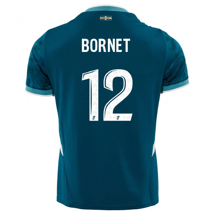 Danxen Barn Camille Bornet #12 Turkosblå Bortatröja Matchtröjor 2024/25 Tröjor T-Tröja