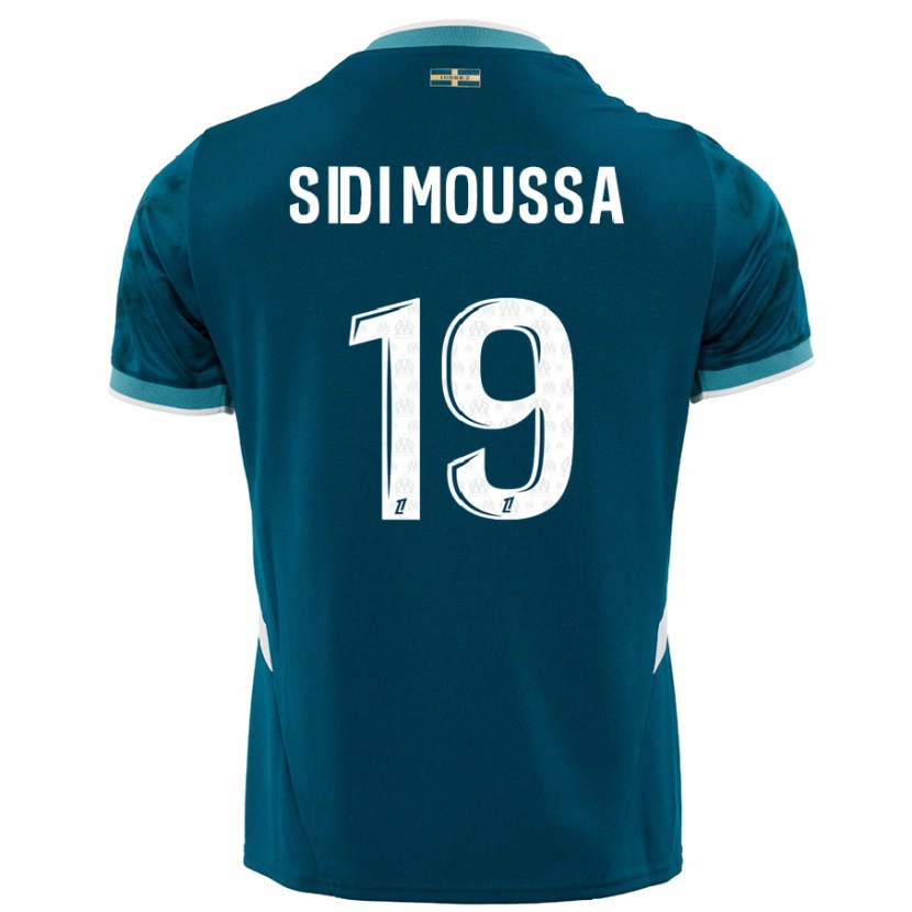 Danxen Barn Salima Sidi Moussa #19 Turkosblå Bortatröja Matchtröjor 2024/25 Tröjor T-Tröja