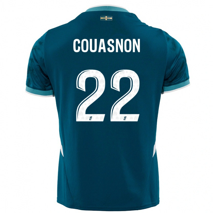 Danxen Barn Roxane Couasnon #22 Turkosblå Bortatröja Matchtröjor 2024/25 Tröjor T-Tröja