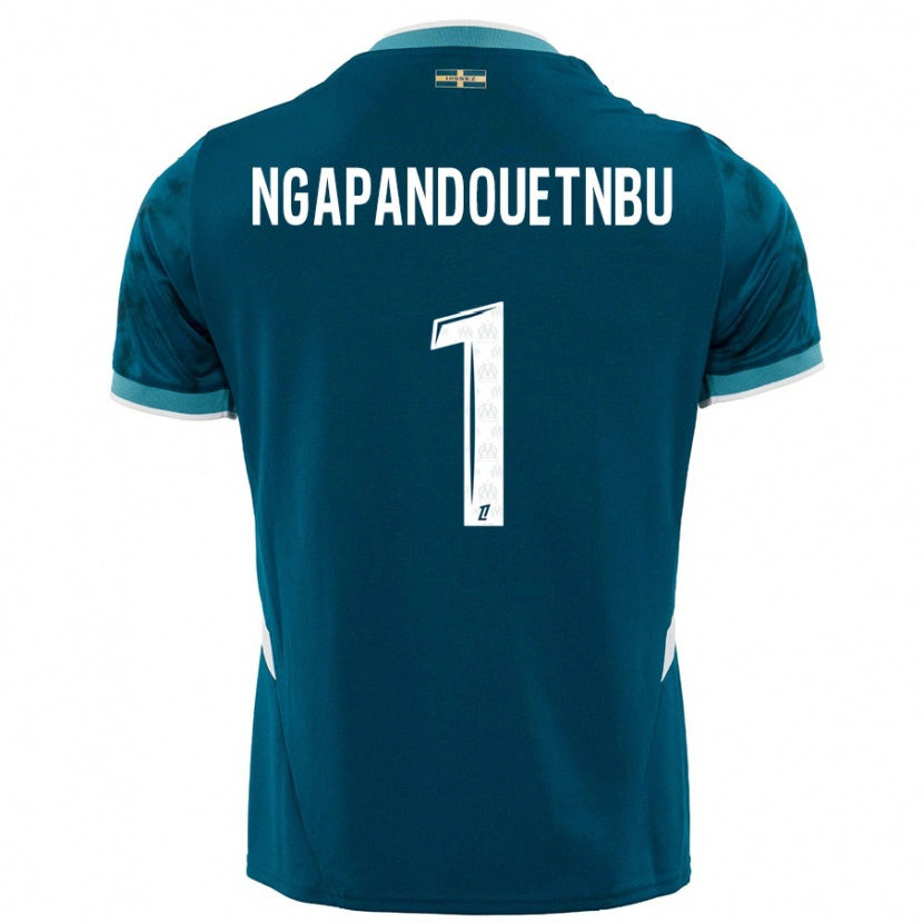 Danxen Barn Simon Ngapandouetnbu #1 Turkosblå Bortatröja Matchtröjor 2024/25 Tröjor T-Tröja