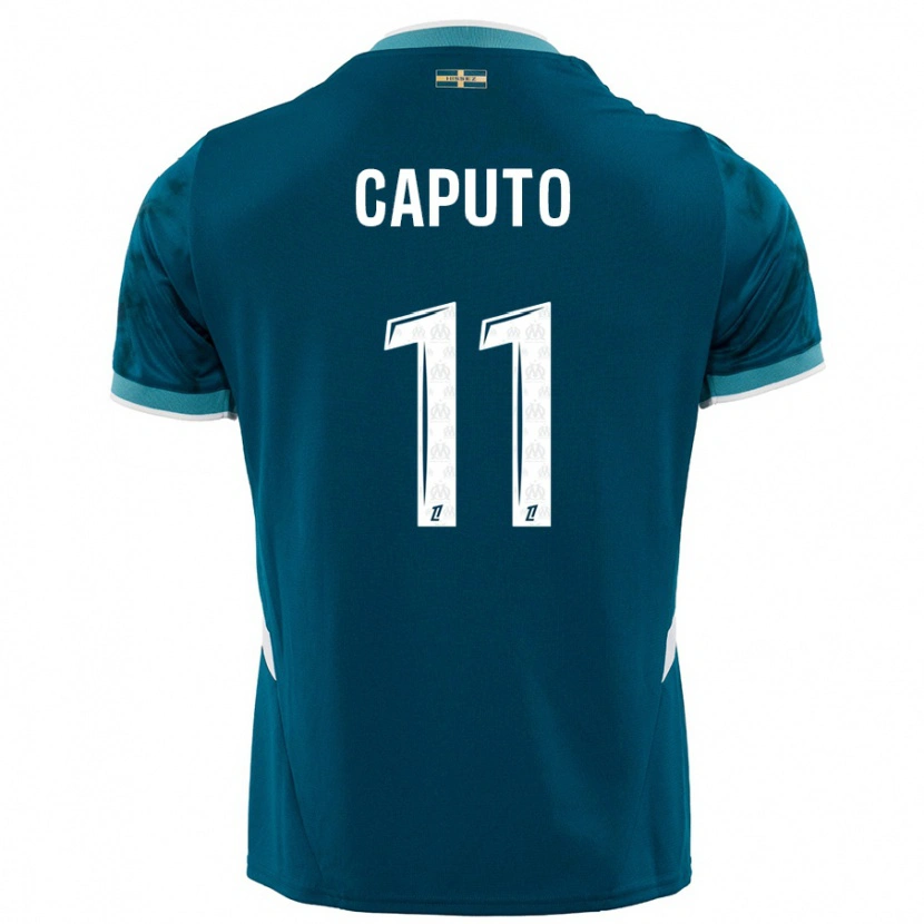 Danxen Barn Cindy Caputo #11 Turkosblå Bortatröja Matchtröjor 2024/25 Tröjor T-Tröja